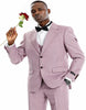 Men's Two Button Vested Wide Notch Lapel Vintage Style Dusty Rose Pink Pinstripe Pattern Pinstripe Suit 2   - from alligatorwarehouse.com