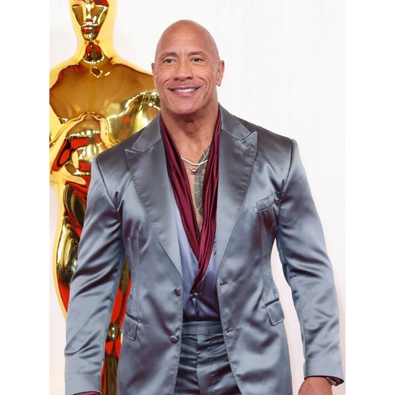 Dwayne Johnson Oscar Metallic Suit