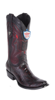 Wild West Botas de Pata de Avestruz Horma Dubai Toe Black Cherry