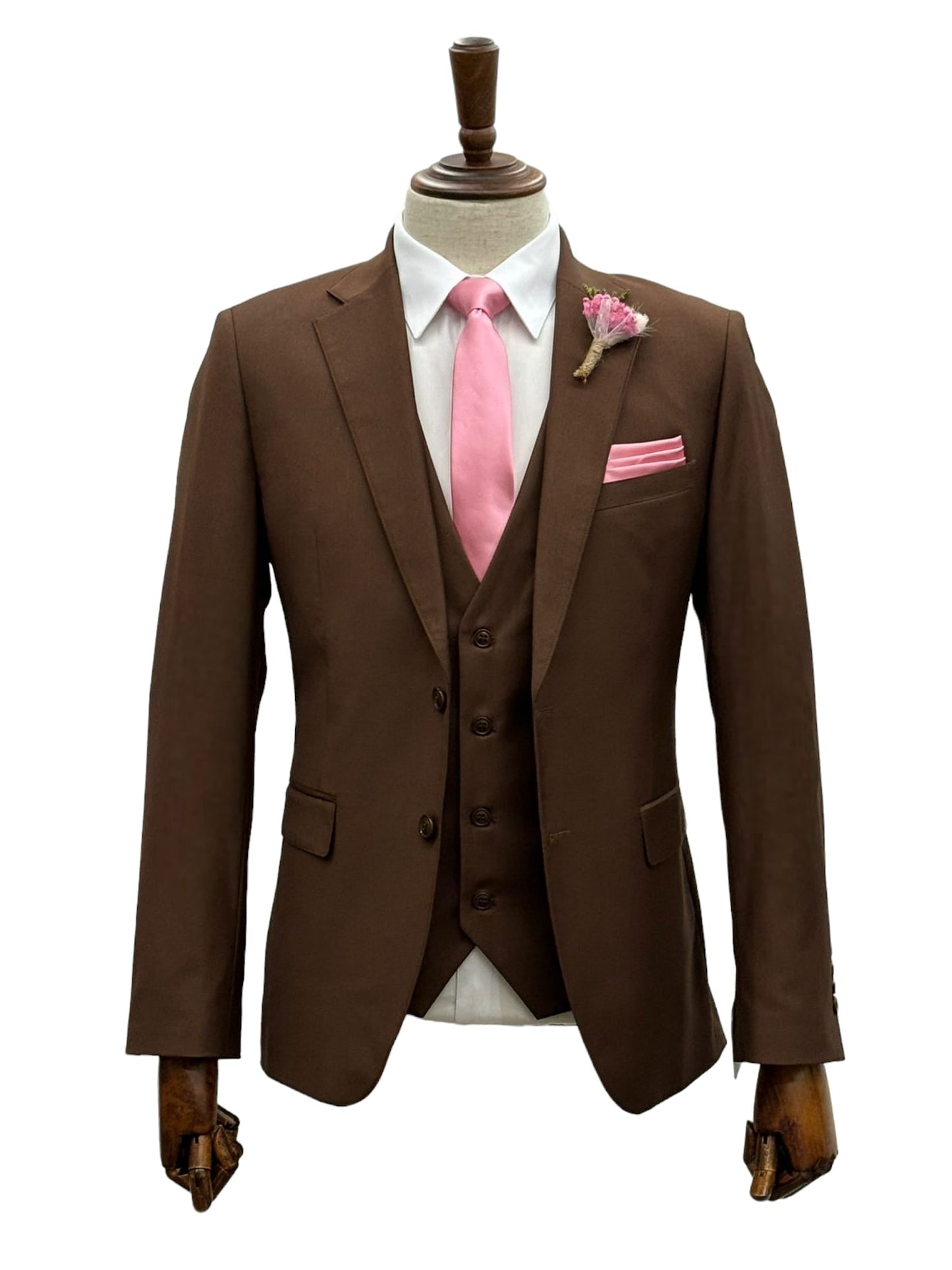 Effetti Suit Designer - 2 button Notch Lapel slim fit EF2N+V-8129 BROWN