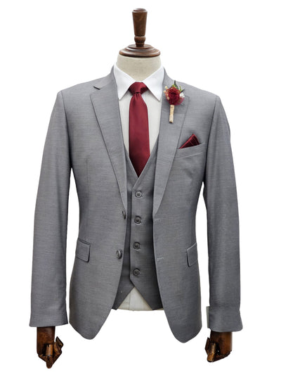 Effetti Suit Designer - 2 button Notch Lapel slim fit EF2N+V-8129 LIGHT GREY