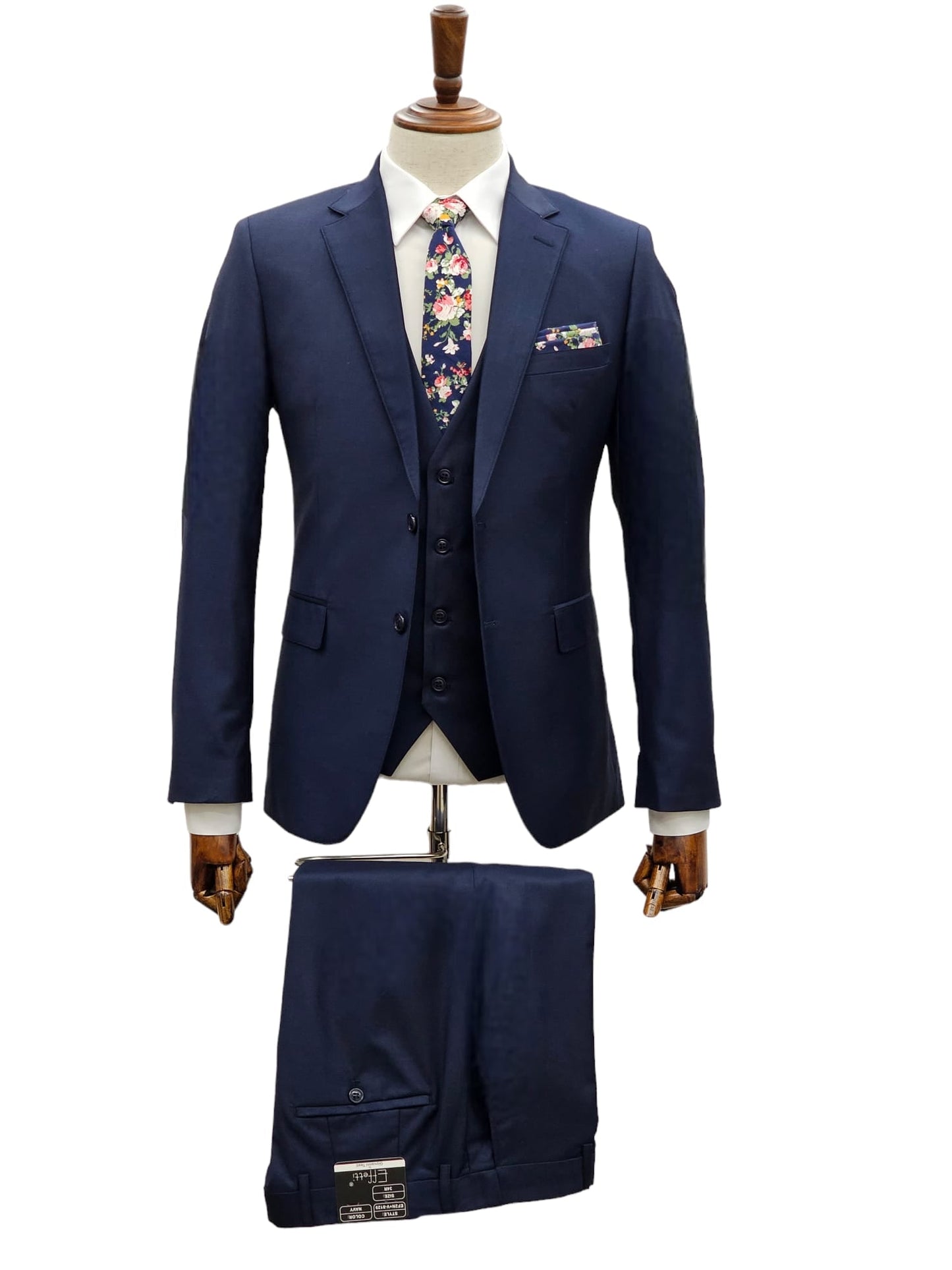 Effetti Suit Designer - 2 button Notch Lapel slim fit EF2N+V-8129 NAVY