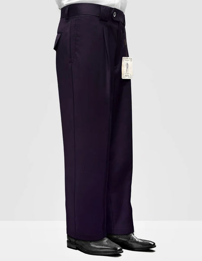 Statement Clothing | ﻿Solid Color Wide Leg Pants Eggplant 1   - from alligatorwarehouse.com