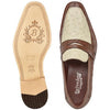 Belvedere Espada Tabac / Bone Genuine Ostrich Quill Penny Loafer 5 MEN 02440 TABAC/BONE-M-06  - from alligatorwarehouse.com