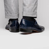 Marco Di Milano Rovigo Men's Shoes Navy Exotic Crocodile Skin Single Monk-strap Loafers 8 ROVIGO_CAIMAN FUSCUS_NAVY_6  - from alligatorwarehouse.com