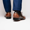 Marco Di Milano Anzio Exotic Alligator & Calfskin Leather Orix Brown Derby 5 ANZIO_ALLIGATOR_ORIX_6  - from alligatorwarehouse.com