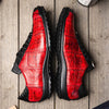 Marco Di Milano Saulo Men's Shoes Black & Red Exotic Ostich / Alligator Casual Sneakers 3 SAULO_ALLIGATOR-OSTRICH_BLACKCHERRY_8  - from alligatorwarehouse.com