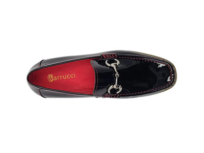 Elegant Patent Leather Horse Bit Loafer 2 KS201-02PBLACK75  - from alligatorwarehouse.com