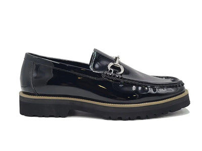 Elegant Patent Leather Horse Bit Loafer 5 KS201-02PBLACK75  - from alligatorwarehouse.com