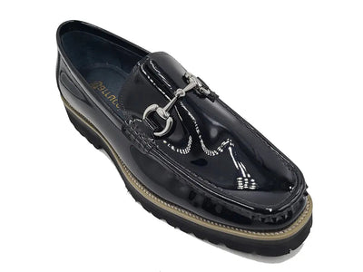Elegant Patent Leather Horse Bit Loafer 7 KS201-02PBLACK75  - from alligatorwarehouse.com