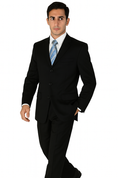 Mens Classic 3 button 2 Piece Suit in Navy 6 5802K-Navy-38R  - from alligatorwarehouse.com