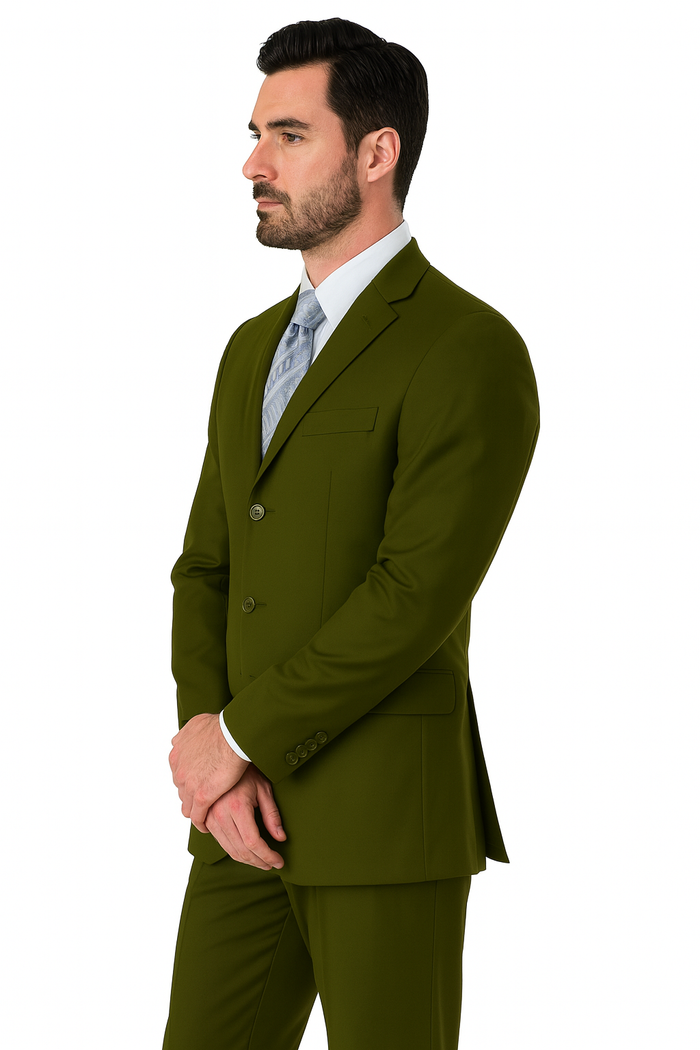 Mens Classic 3 button 2 Piece Suit in Navy