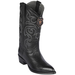 J Toe Cowboy Boots - J Toe Western Boots - Los Altos Boots - Mens Dress Cowboy Boot - Low Priced Elk Cowboy Boots - in Black