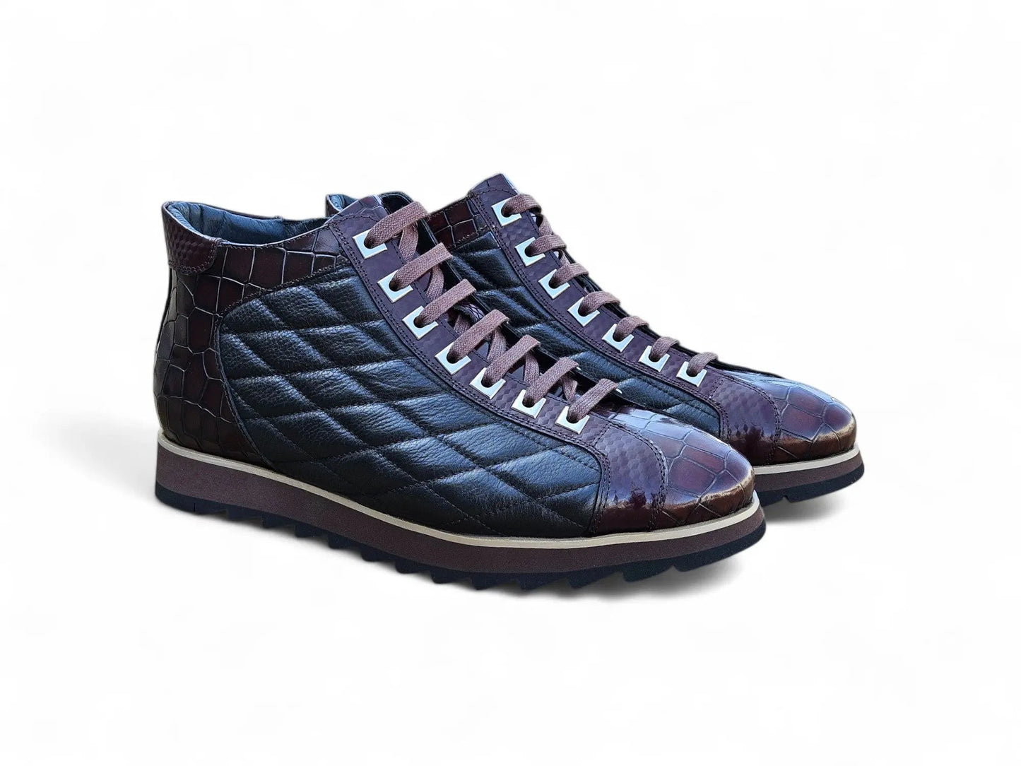 Carrucci Embossed Alligator High Top