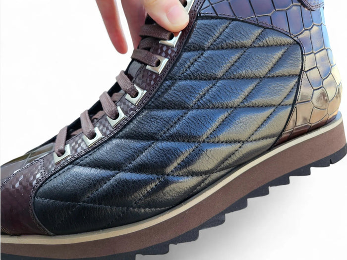 Carrucci Embossed Alligator High Top