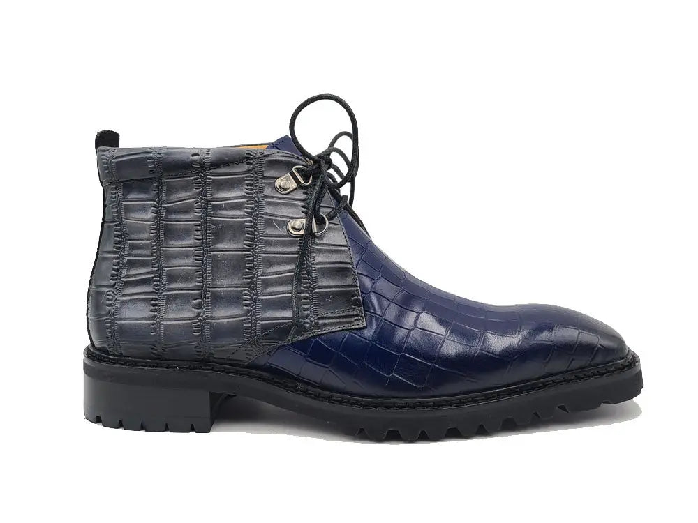 Carrucci Embossed Chukka Boot Lug Sole