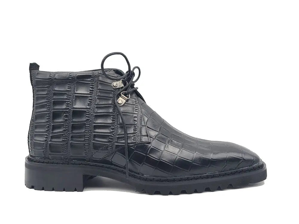 Carrucci Embossed Chukka Boot Lug Sole