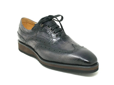 Embossed Leather Patina Oxford 2 KS515-05BROWN10  - from alligatorwarehouse.com