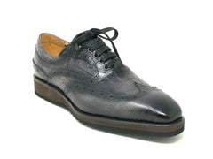 Embossed Leather Patina Oxford Carrucci