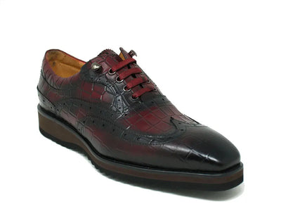 Embossed Leather Patina Oxford 3 KS515-05BROWN10  - from alligatorwarehouse.com