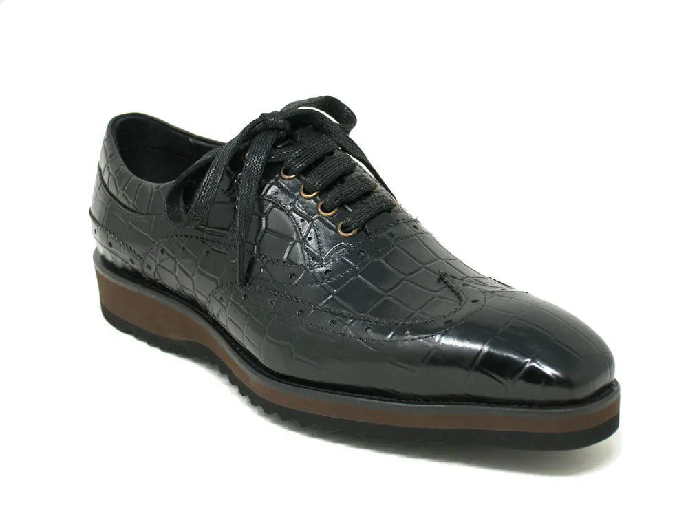 Embossed Leather Patina Oxford Carrucci