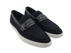 Embossed Leather Strap Linen Sneaker 5 KS529-07COGNAC75  - from alligatorwarehouse.com