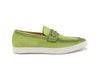 Embossed Leather Strap Linen Sneaker 8 KS529-07COGNAC75  - from alligatorwarehouse.com