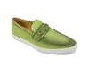 Embossed Leather Strap Linen Sneaker 9 KS529-07COGNAC75  - from alligatorwarehouse.com