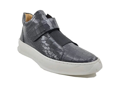 Embossed Mid-top Leather Sneaker 5 KS671-03ECHES75  - from alligatorwarehouse.com