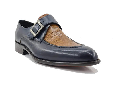 Embossed Moc Single Monkstrap Shoe 6 KS479-09TBLACKBURGUN75  - from alligatorwarehouse.com