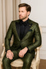 Emerald Green and Gold Floral Tuxedo Suit for Men Perfect Prom or Wedding Suit 4   - from alligatorwarehouse.com