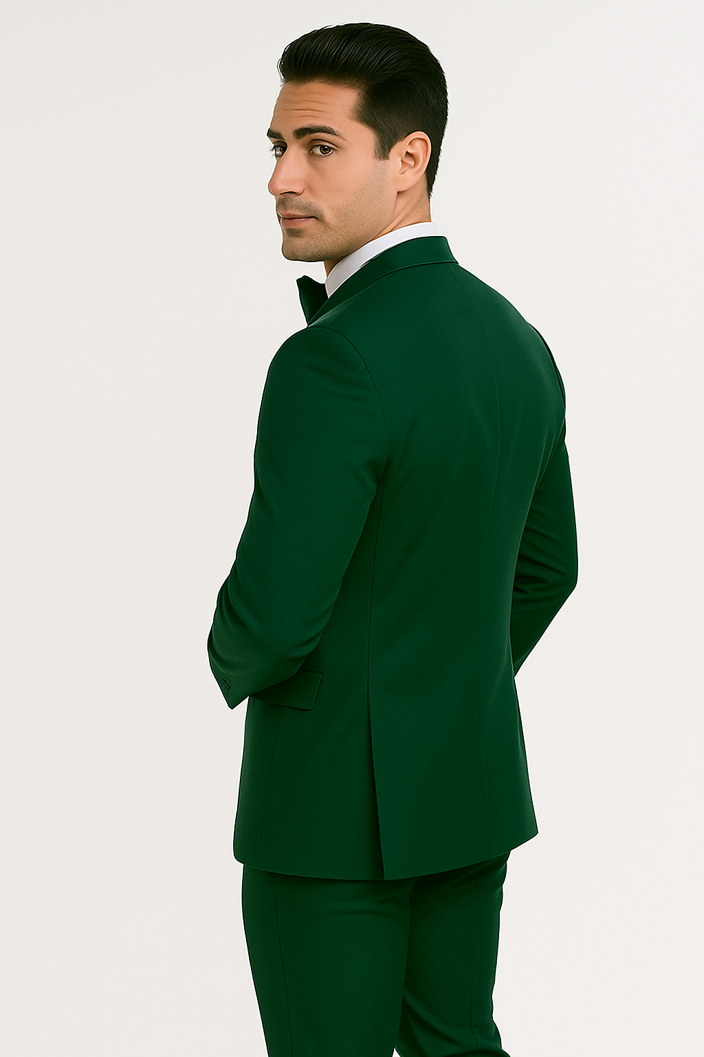 elite-emerald green-satin-suit-wedding-prom