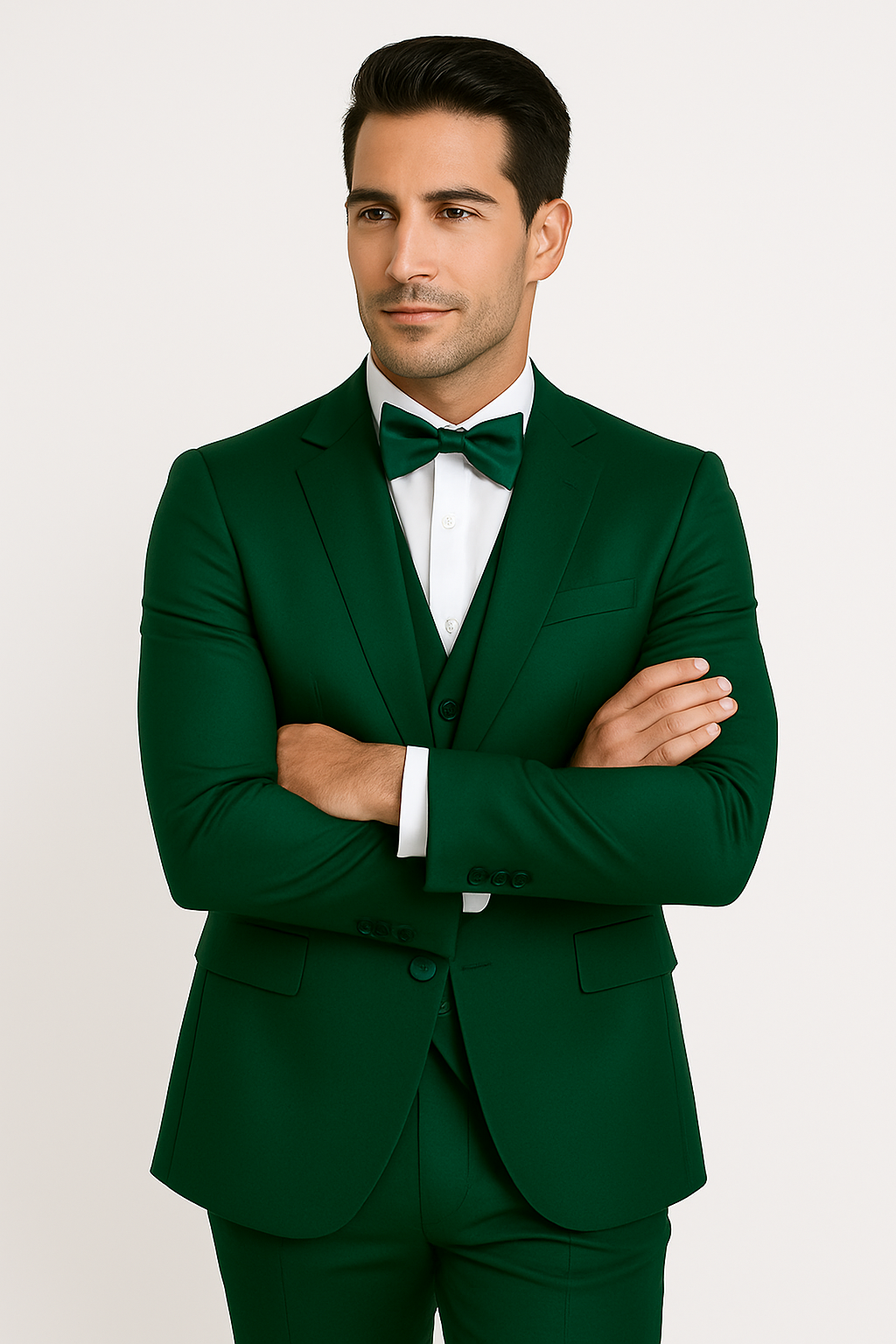 elite-emerald green-satin-suit-wedding-prom