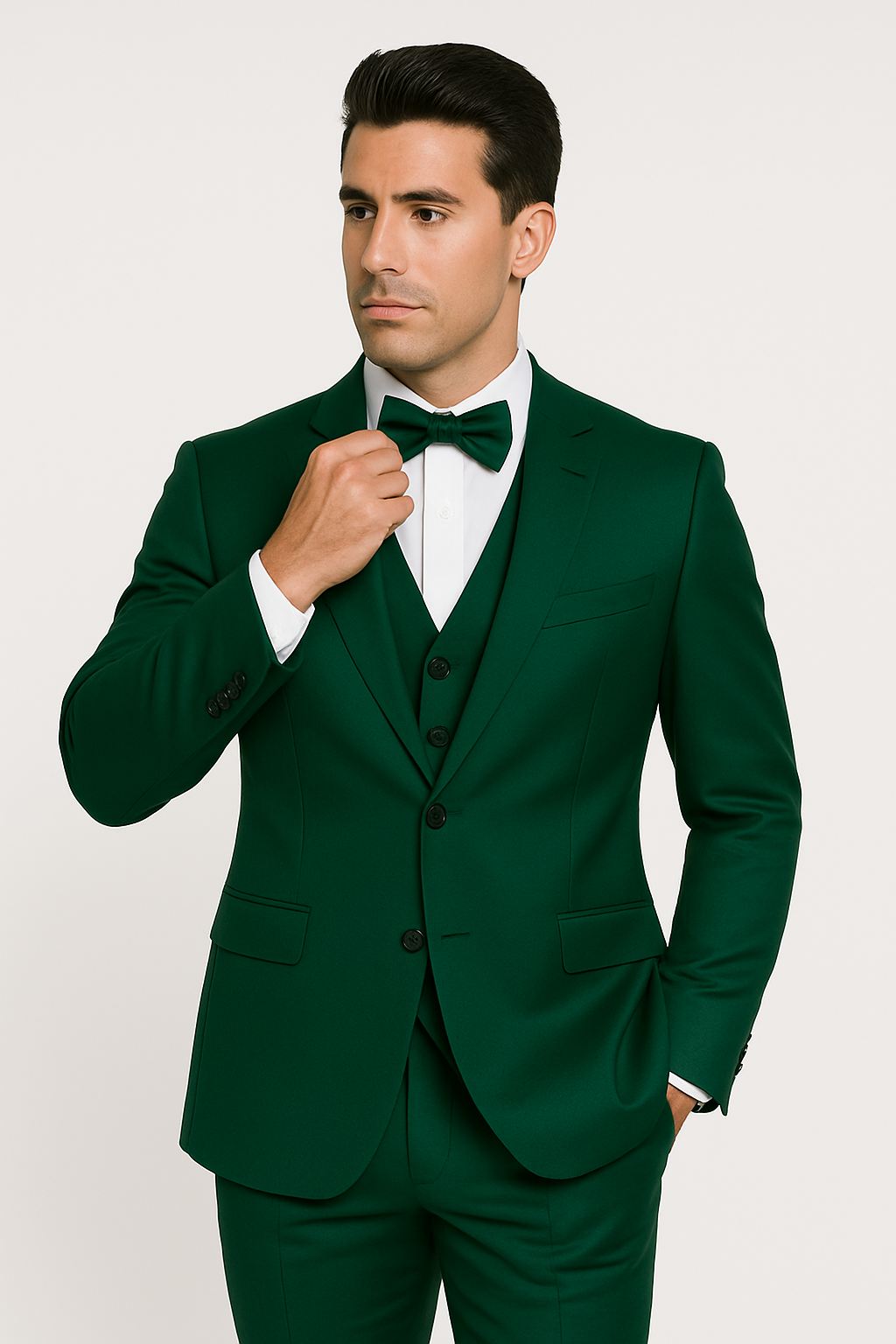 elite-emerald green-satin-suit-wedding-prom 6 M390SK-7-34s  - from alligatorwarehouse.com