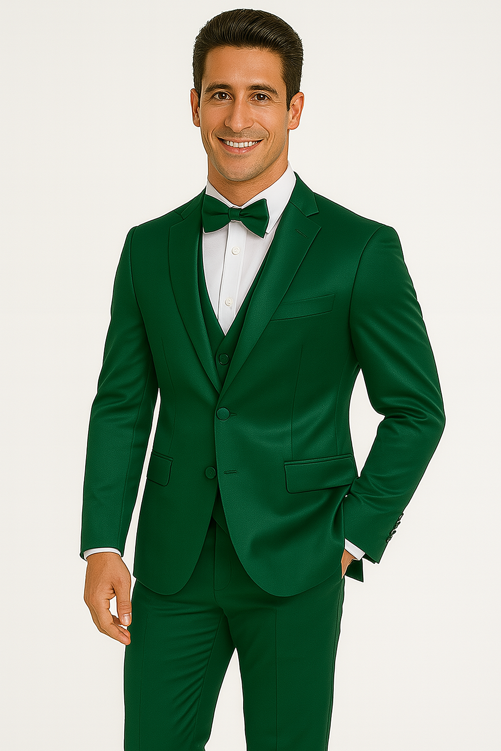 elite-emerald green-satin-suit-wedding-prom 7 M390SK-7-34s  - from alligatorwarehouse.com