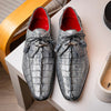Marco Di Milano Cancun Men's Shoes Gray Exotic Hornback Crocodile Skin Derby Oxfords 8 CANCUN_CAIMAN FUSCUS_GRAY_9.5  - from alligatorwarehouse.com