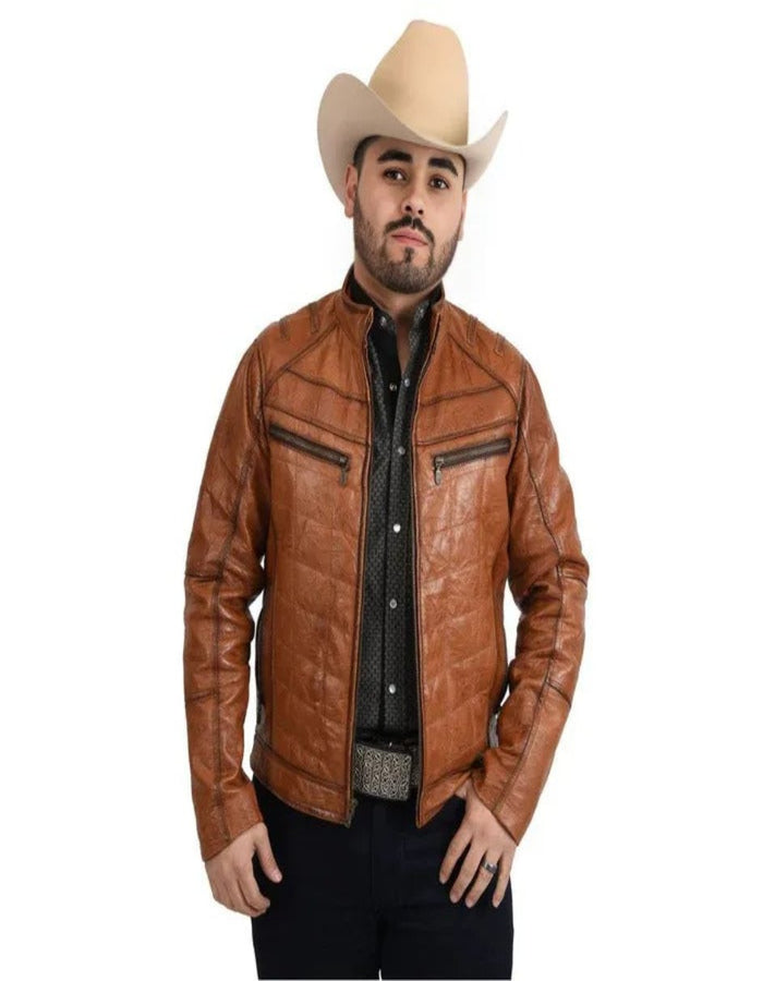 Original Fine Leather Tan Honey Color Color Western Jacket