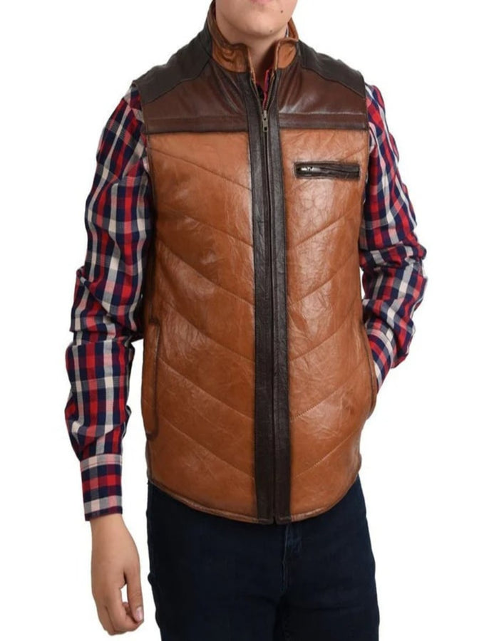 Fine Leather Tan Honey Color Vest