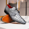 Marco Di Milano Cancun Men's Shoes Gray Exotic Hornback Crocodile Skin Derby Oxfords 7 CANCUN_CAIMAN FUSCUS_GRAY_9.5  - from alligatorwarehouse.com