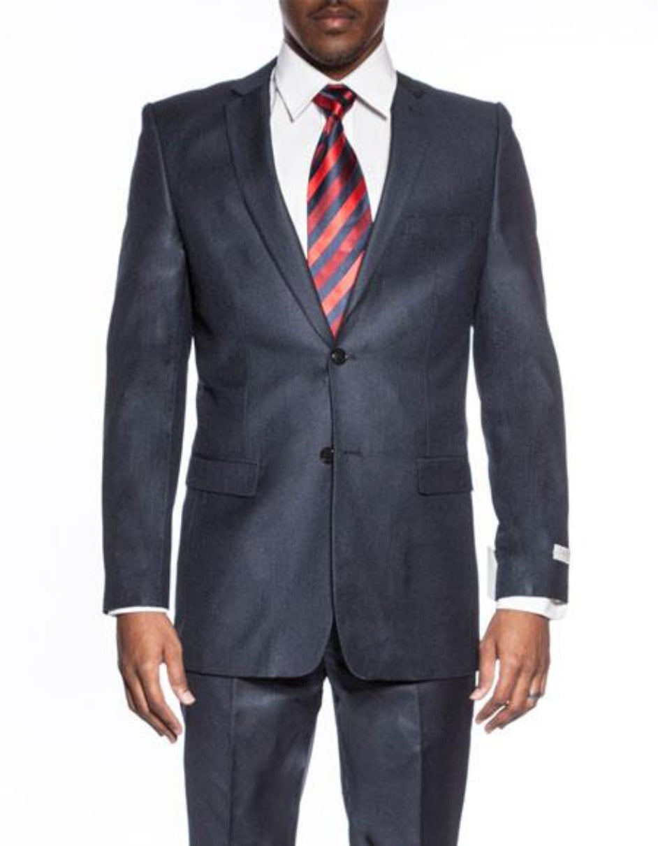 Extra Slim Fit Navy Blue Suit for Men – Sleek Look for Prom or Wedding