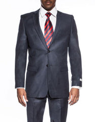 Extra Slim Fit Navy Blue Suit for Men – Sleek Look for Prom or Wedding
