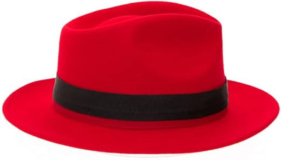 Grayson Fedora Crushable 100% Australian Wool Traveler Two Tone Red Hat 2   - from alligatorwarehouse.com