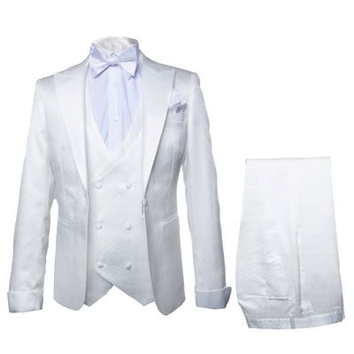 Rossi Man FORD RM1911 – Slim Fit White 3-Piece Suit for Men | Elegant Modern Formalwear 1   - from alligatorwarehouse.com