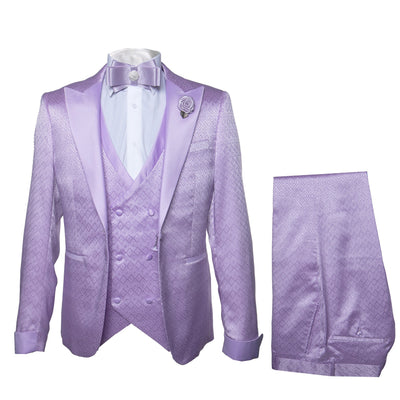 Rossi Man FORD RM1914 – Men's 3-Piece Slim Fit Suit in Purple | Timeless Modern Formalwear 1   - from alligatorwarehouse.com