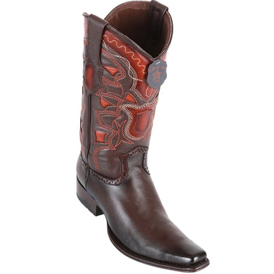 Los Altos Boots - Mens Dress Cowboy Boot - Low Priced European Toe Cowboy Boot - Faded Brown 1   - from alligatorwarehouse.com