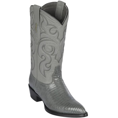 Los Altos Boots - Mens Dress Cowboy Boot - Low Priced Grey Teju Lizard Boots- in Grey 1   - from alligatorwarehouse.com