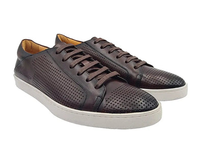 Fashion Lace-up Leather Sneaker 1 KS529-33CHESTNUT8  - from alligatorwarehouse.com