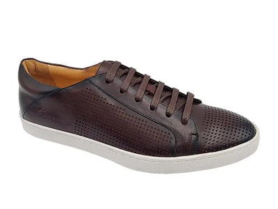 Fashion Lace-up Leather Sneaker 3 KS529-33CHESTNUT8  - from alligatorwarehouse.com