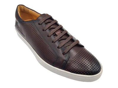 Fashion Lace-up Leather Sneaker 4 KS529-33CHESTNUT8  - from alligatorwarehouse.com