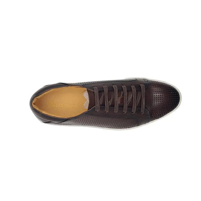 Fashion Lace-up Leather Sneaker 5 KS529-33CHESTNUT8  - from alligatorwarehouse.com